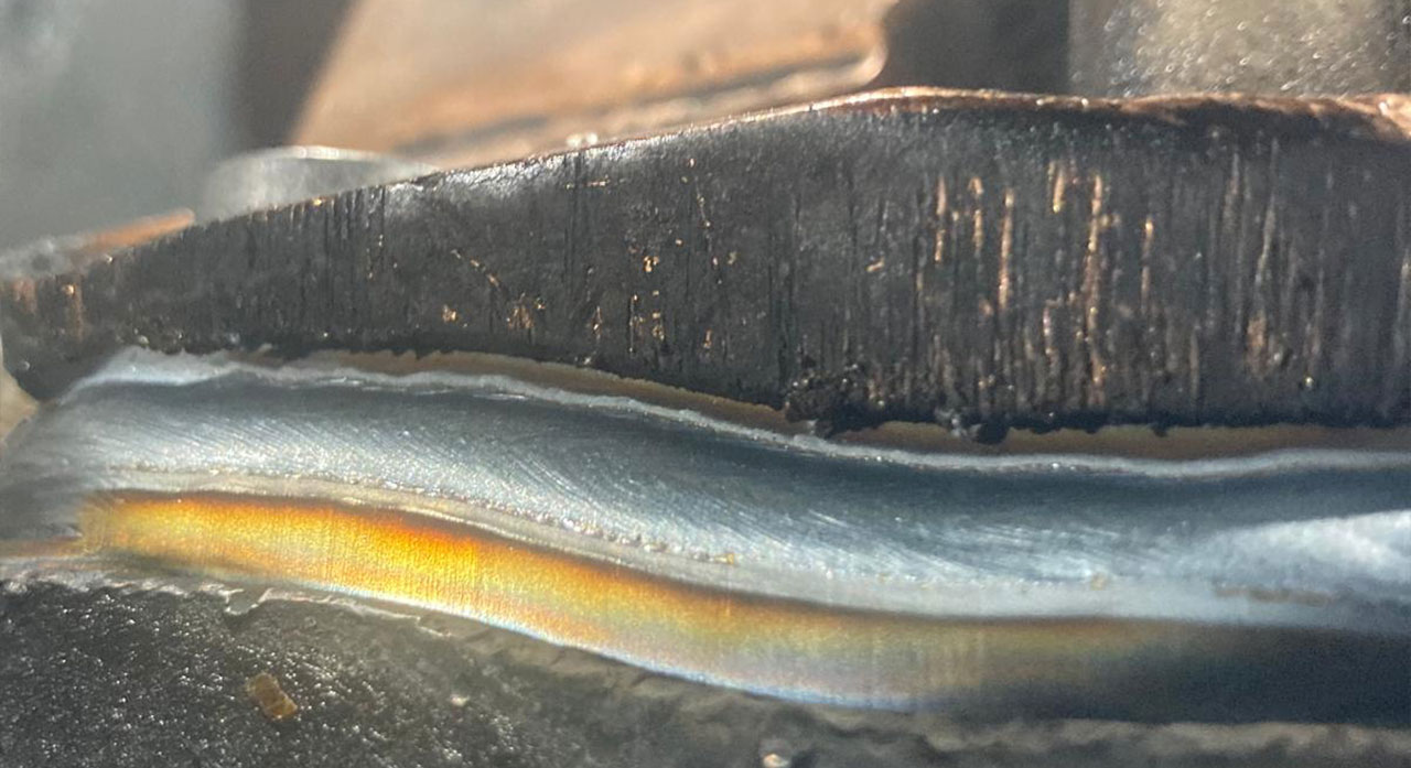 Steel weld seam – SKS MMT-X welding process Steel weld seam – SKS MMT-X welding process